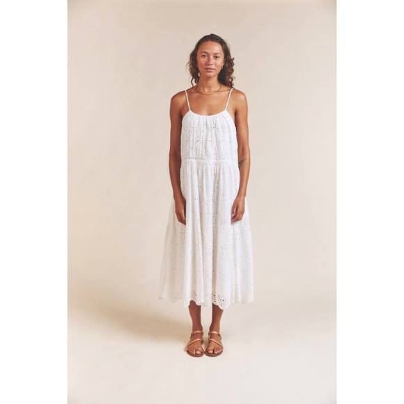 NEW TROVATA julien strappy dress in white eyelet - Picture 1 of 3